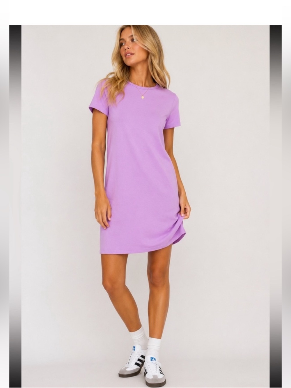 Athleta Essential Tee Dress Wildflower Purple Size Large Tall